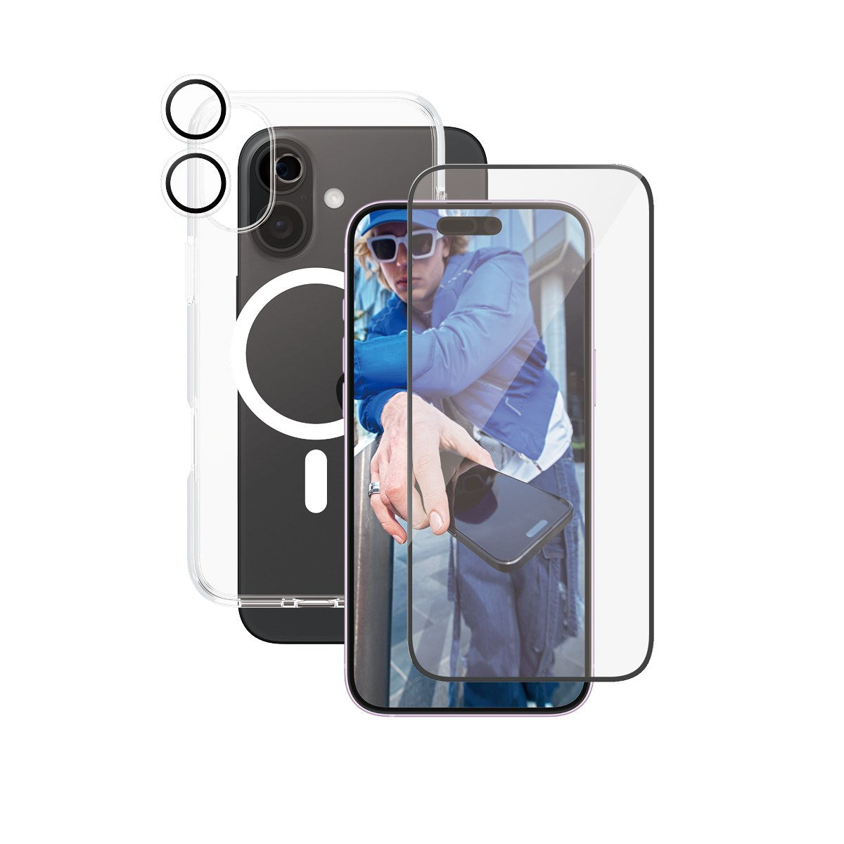 CARE by PanzerGlass® Flagship 3-in-1 Set iPhone 16 Plus
